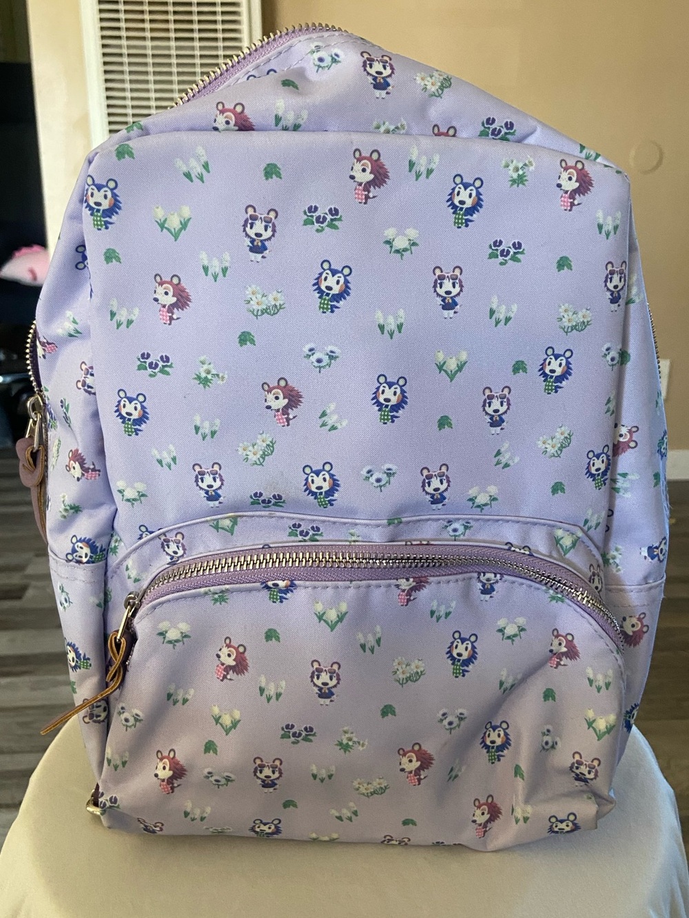 Kids Lavender Animal Print Backpack - Cute School Bag